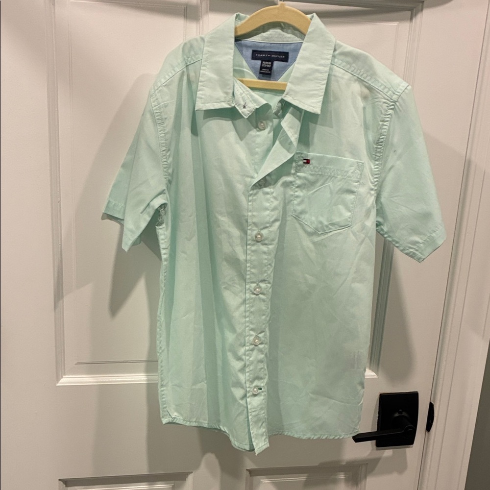 Tommy Hilfiger Mint Green Button-Up Shirt